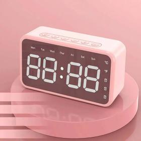 Réveil intelligente sans fil Bluetooth haut-parleur LED FM,AUX ,TF