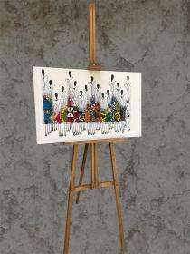 ارفع فنك إلى مستوى جديد مع حامل اللوحات الخشبي الأحمر الأنيق