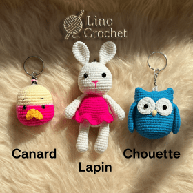 🎁✨ باك ثلاث دمى كروشيه لطافة 3X من Lino Crochet ✨🎁
