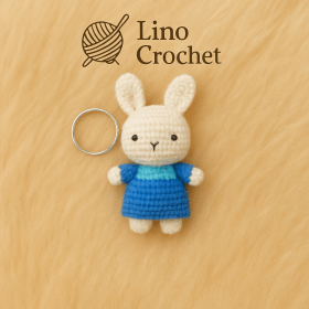 🧶 الأرنب الكروشيه – لمسة من اللطافة في كل غرزة 🐰💙