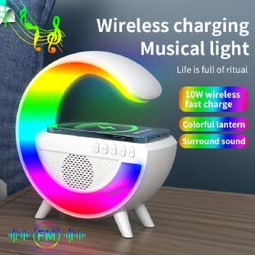 Lampe De Chevet RGB intelligente type Big G Wireless Charger / Speaker Bluetooth 5.2  HM-3201 | YN-2209